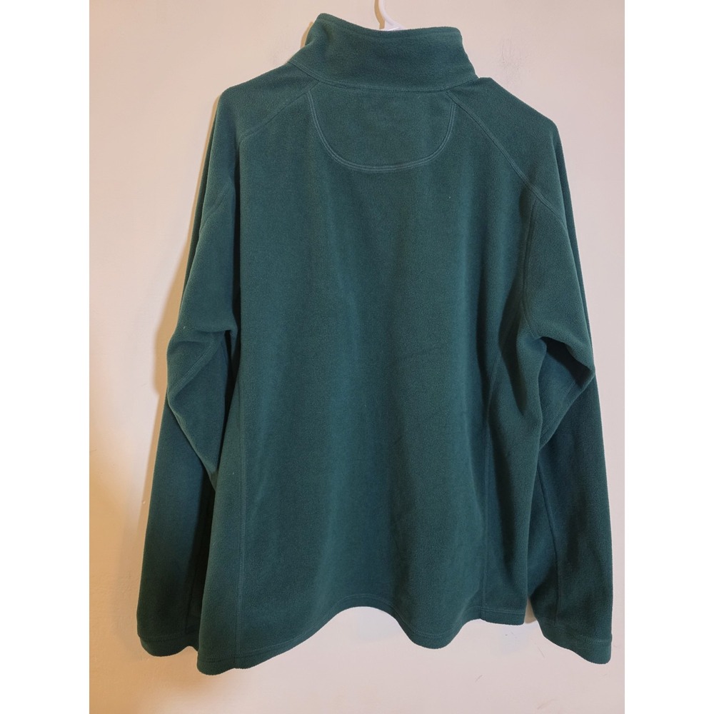 LL Bean 1/4 Zip Pullover Fleece Sweater Mens Large Green Traditional Fit Outdoor - Picture 3 of 7